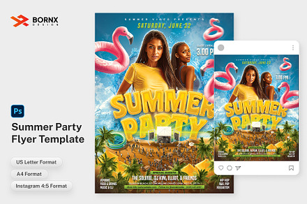 Summer Party Flyer Template