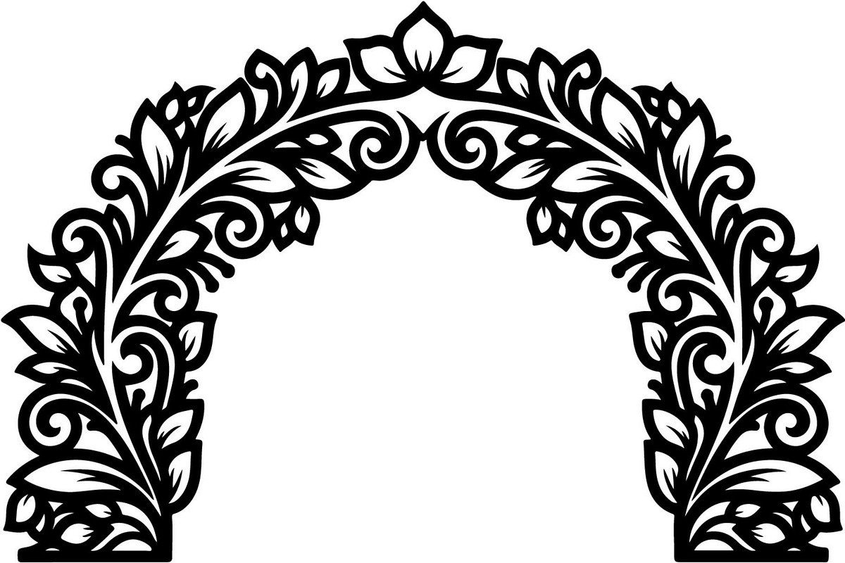 Vintage Ornamental Arch Frame Vector, a Decorative Illustration by Designer_Momina (Photo 4 of 21)