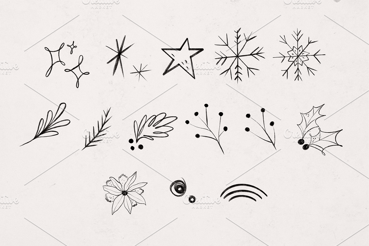 Christmas Doodles and Wallpapers, a Food Illustration by Marinastu (Photo 7 of 10)