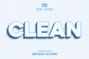 Clean 3d Text Effect