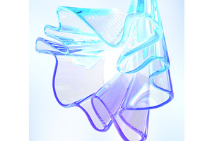 3d Glass Abstract Liquid Transparent