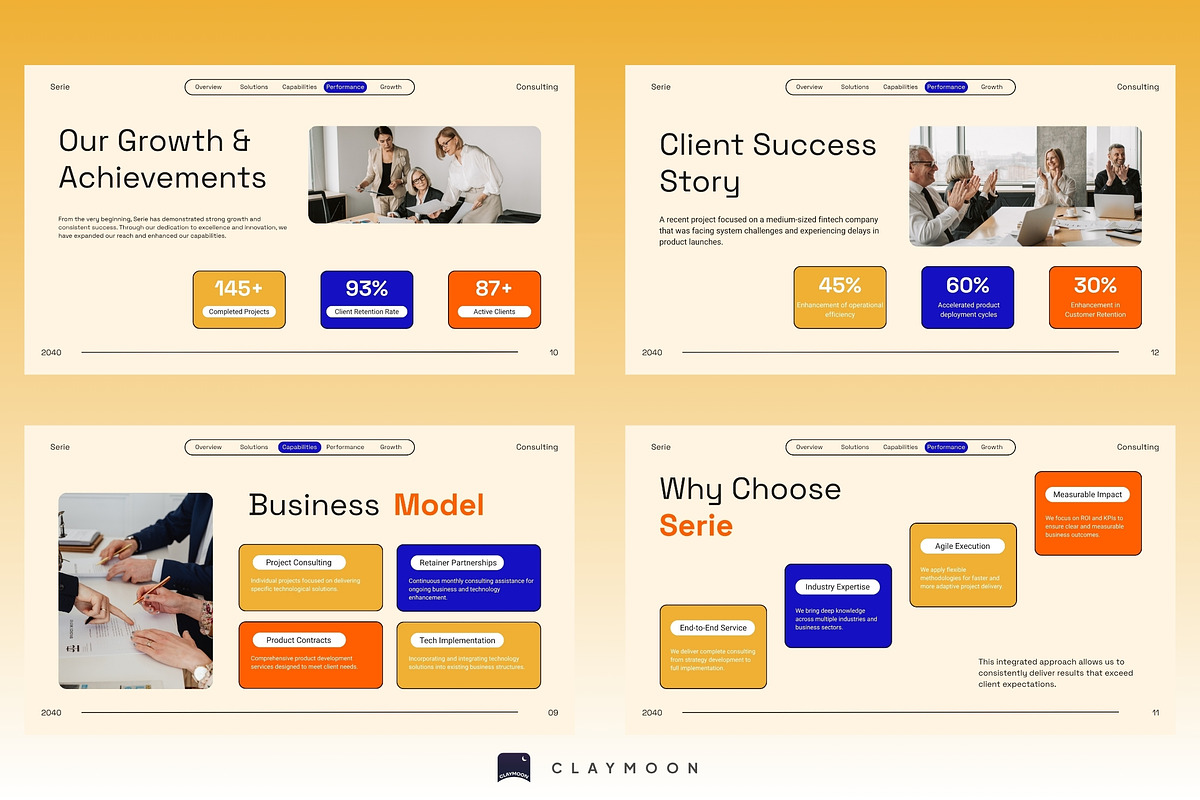 Serie Consulting Company Pitch Deck, a Presentation Template by Claymoon Lab (Photo 2 of 9)