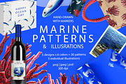 Ocean set, a Pattern Graphic by ⚞ Kind Illustration ⚟ (Thumbnail 1 of 16)