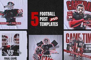 Football Sport Social Media Bundle, a Poster Template by Samtiv Studio