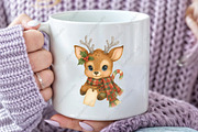 Reindeer Christmas Vintage Greeting, an Illustration by CraftArtStudio (Thumbnail 3 of 4)