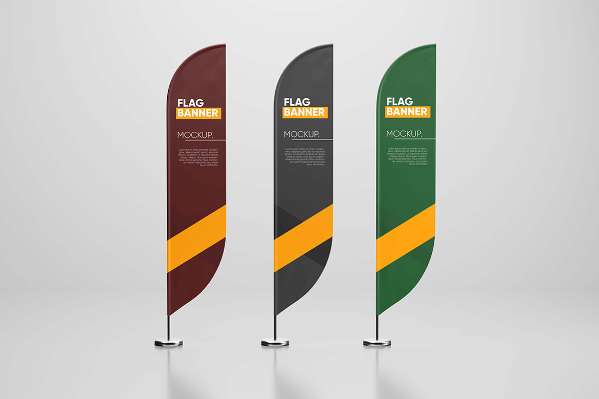 Stand Flag Banner Mockups, an Advertising Mockup by Alhaytar (Photo 2 of 3)