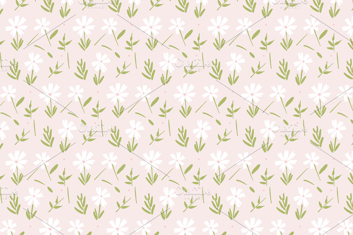 Soft Brush Floral Patterns Set, a Pattern Graphic by Lyolya Profitrolya (Photo 10 of 11)