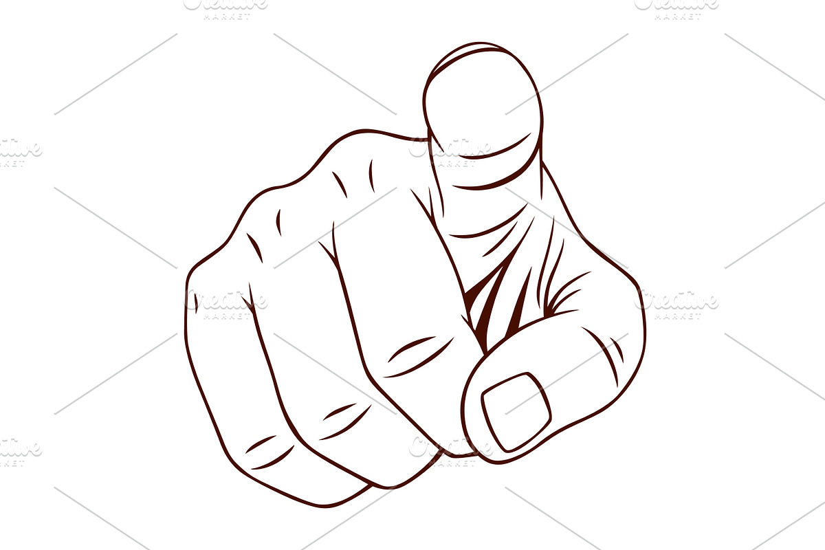 Coloring comic finger points, an Object Illustration by Things for designers