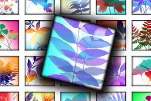 Collage Sheet - Leaves Motives, a Print Template by Kseniya-Omega