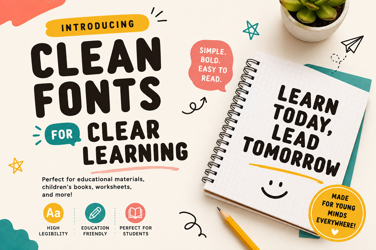 Modern Student – Cute Bold Font, a Sans Serif Font by Limited.studio (Photo 3 of 5)