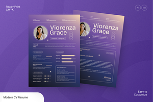 Modern Professional CV Resume, a Resume Template by Annora Studio