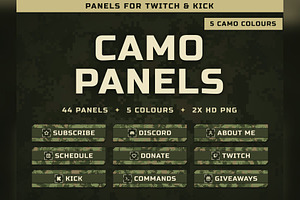 Camo Twitch & Kick Panels