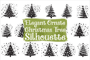 Ornate Festive Christmas Tree, an Illustration by Designs_River