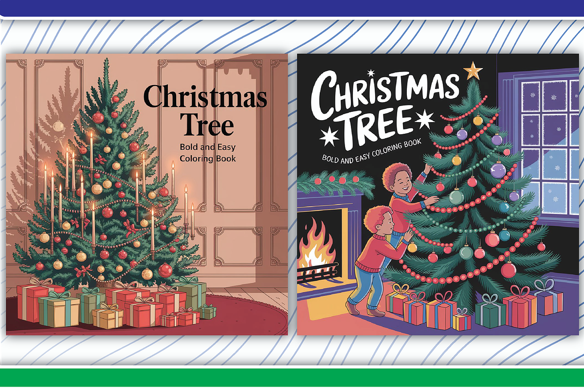 Christmas Tree Coloring Pages, an Illustration by LightExpress (Photo 7 of 7)