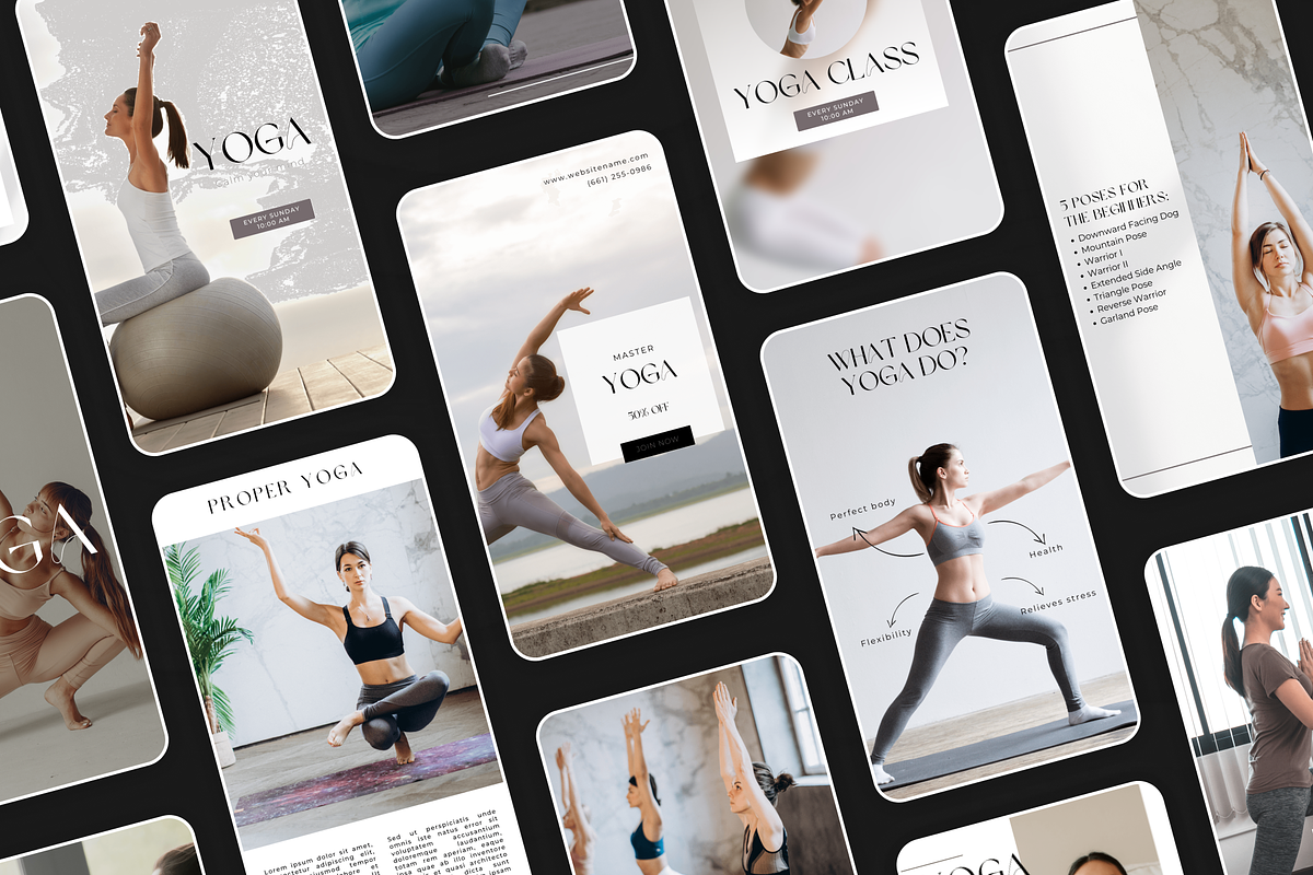 Yoga Canva InstagramTemplates, a Social Media Template by VeliusCreativeStudio (Photo 7 of 8)