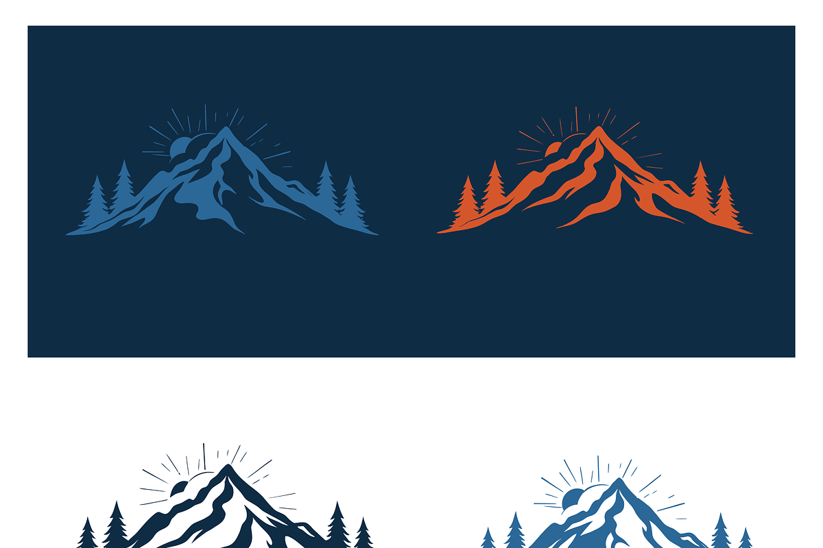 Mountain Sunrise Illustrations, a Work Illustration by CarWrap design (Photo 3 of 4)