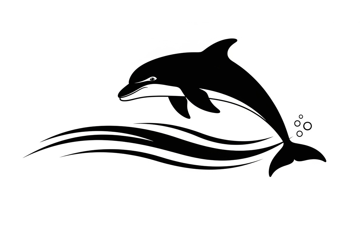 Dolphin Jumping Silhouette Vector, an Illustration by Designs_River (Photo 33 of 51)