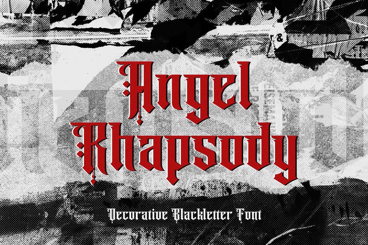 Angel Rhapsody - Blackletter Font, a Blackletter Font by StringLabs (Photo 1 of 10)