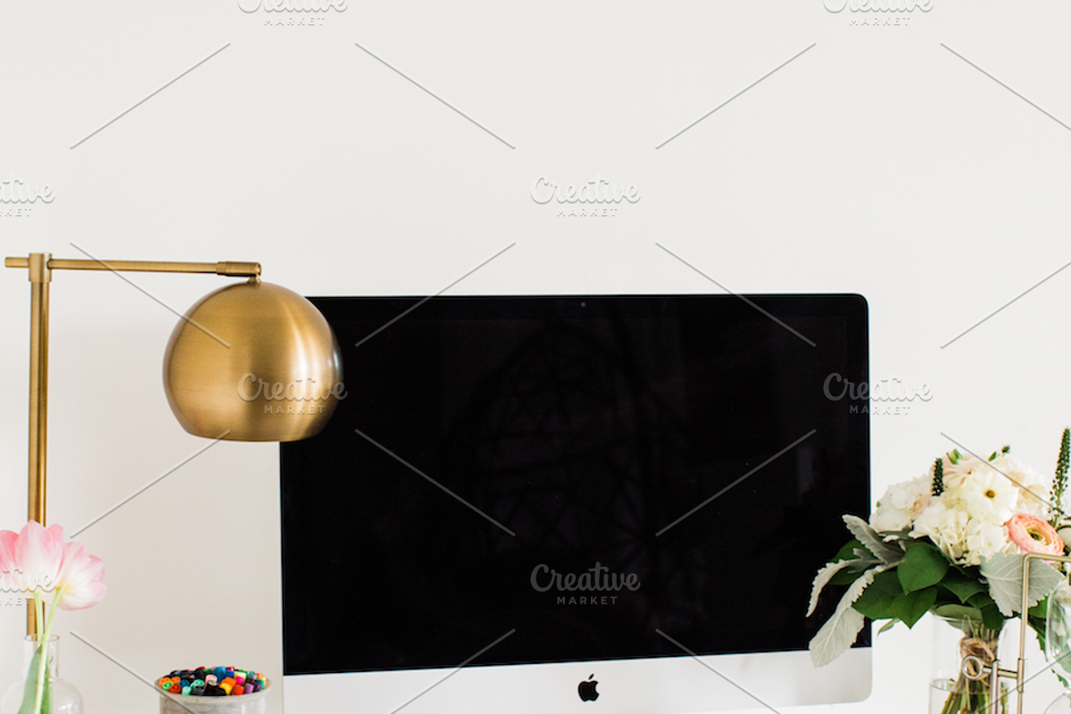 Girlboss Desk with iMac & Accessorie, a Business Photo by T&V Design Co. (Photo 2 of 2)