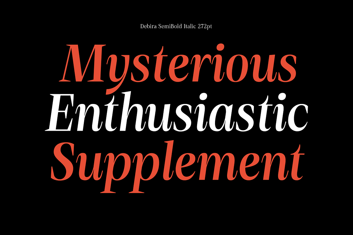 Debira — 14 Fonts, a Serif Font by Nasir Udin (Photo 9 of 12)
