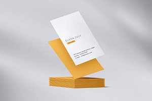 Portrait Business Card Mockup