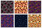 Halloween Seamless Pattern Set, an Illustration by RobertsArt (Thumbnail 2 of 4)