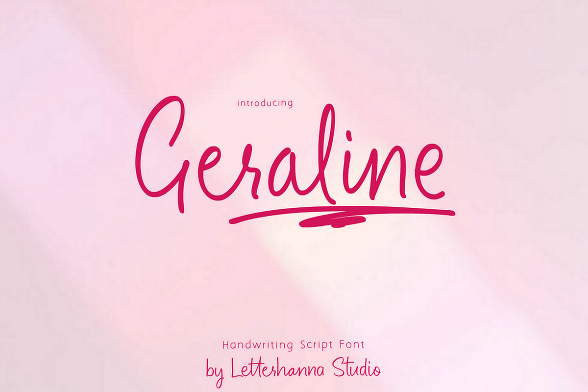 Geraline Font, a Handwritten Font by Letterhanna Studio (Photo 10 of 10)
