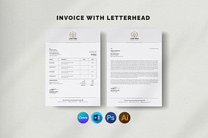 Canva Letterhead and Invoice Bundle, a Stationery Template by DesignDevisers
