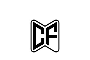 CF Logo Design Vector Template