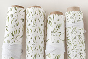 Watercolor leaves collection, a Decorative Illustration by Maria's little shop (Thumbnail 9 of 9)