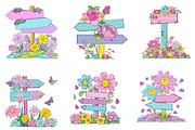 Flowers Spring Singpost Clipart, an Illustration by Dream Creation (Thumbnail 3 of 5)