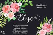 Watercolor flower Clip Art - Elise, an Illustration by Elly Studio (Thumbnail 1 of 8)