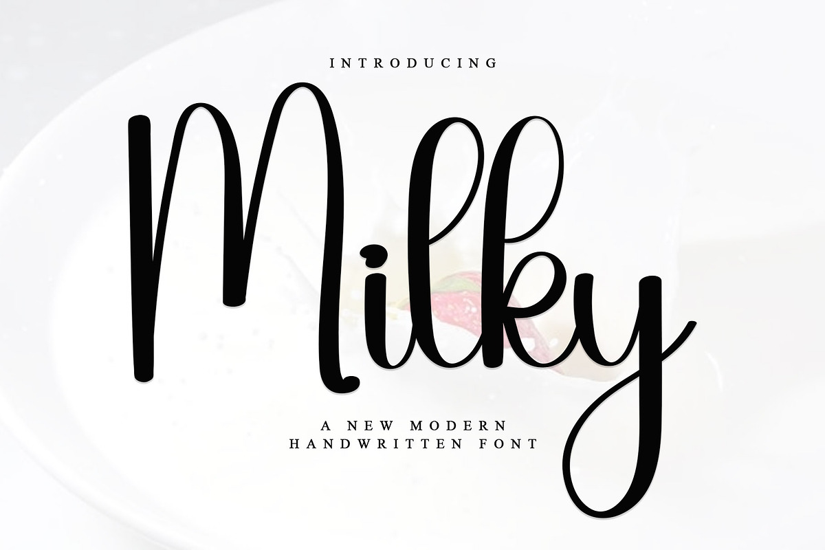 Milky, a Handwritten Font by InermediaSTUDIO (Photo 1 of 6)
