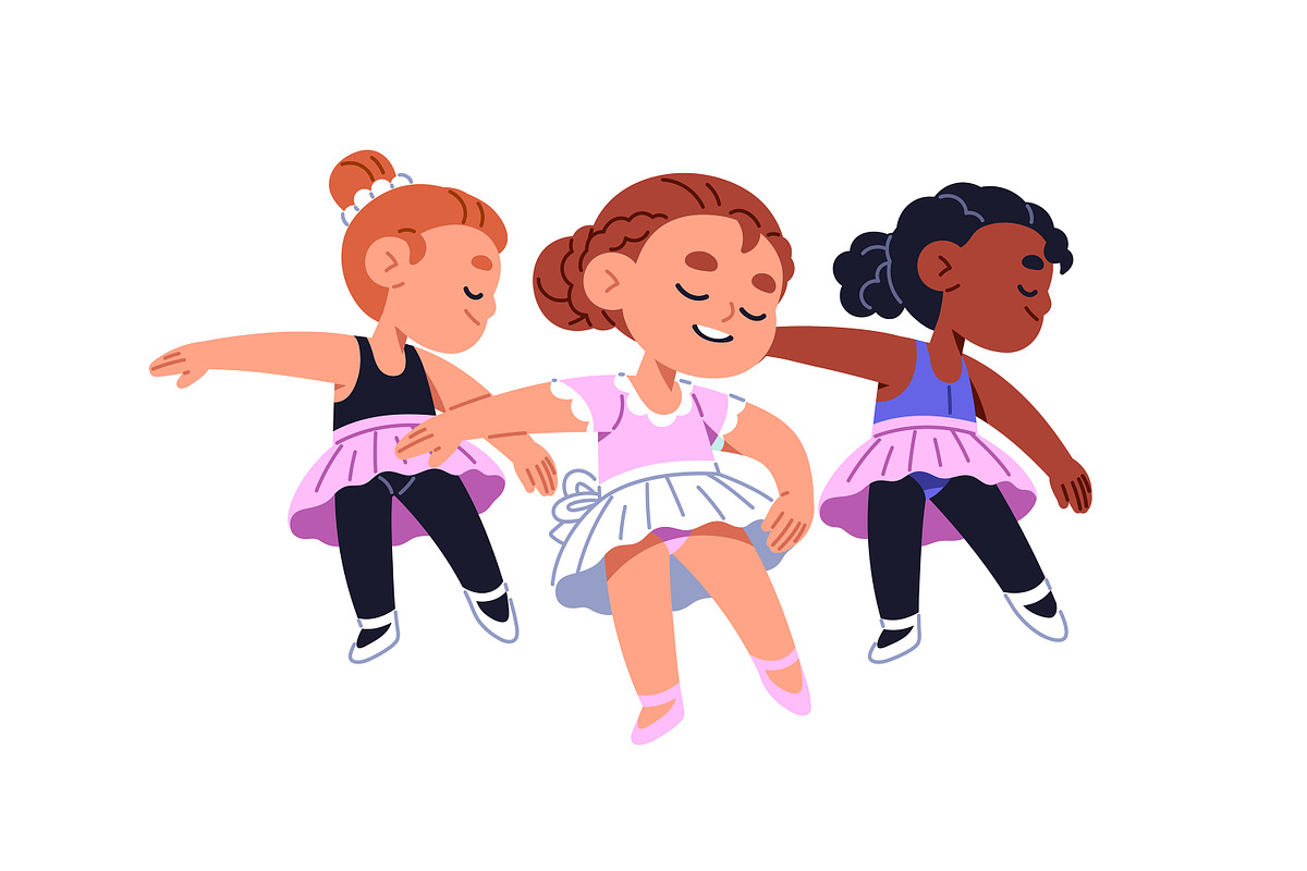 Cute, happy kids dance set, a Person Illustration by PaperTrident (Photo 2 of 6)