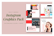 Bold and Modern Instagram Templates, a Social Media Template by Carrylove Designs (Thumbnail 1 of 4)