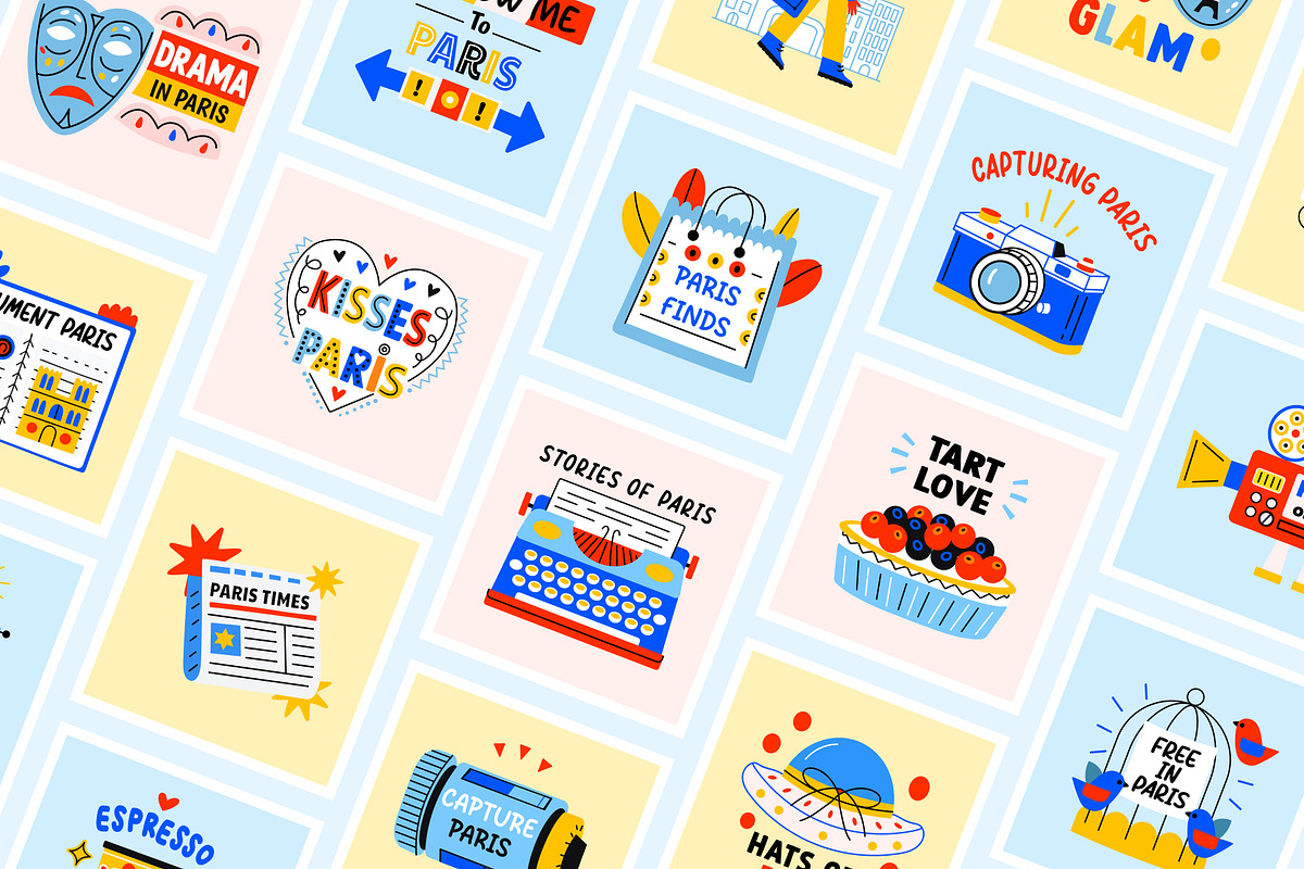 Animated Paris Stickers Set, an Emoji Icon by Vectors Market (Photo 3 of 5)