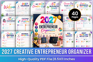 2027 Creative Entrepreneur Organizer, a Stationery Template by Mustafiz