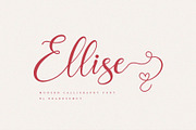 Ellise - Lovely Script Font, a Script Font by BrandSemut (Thumbnail 1 of 11)