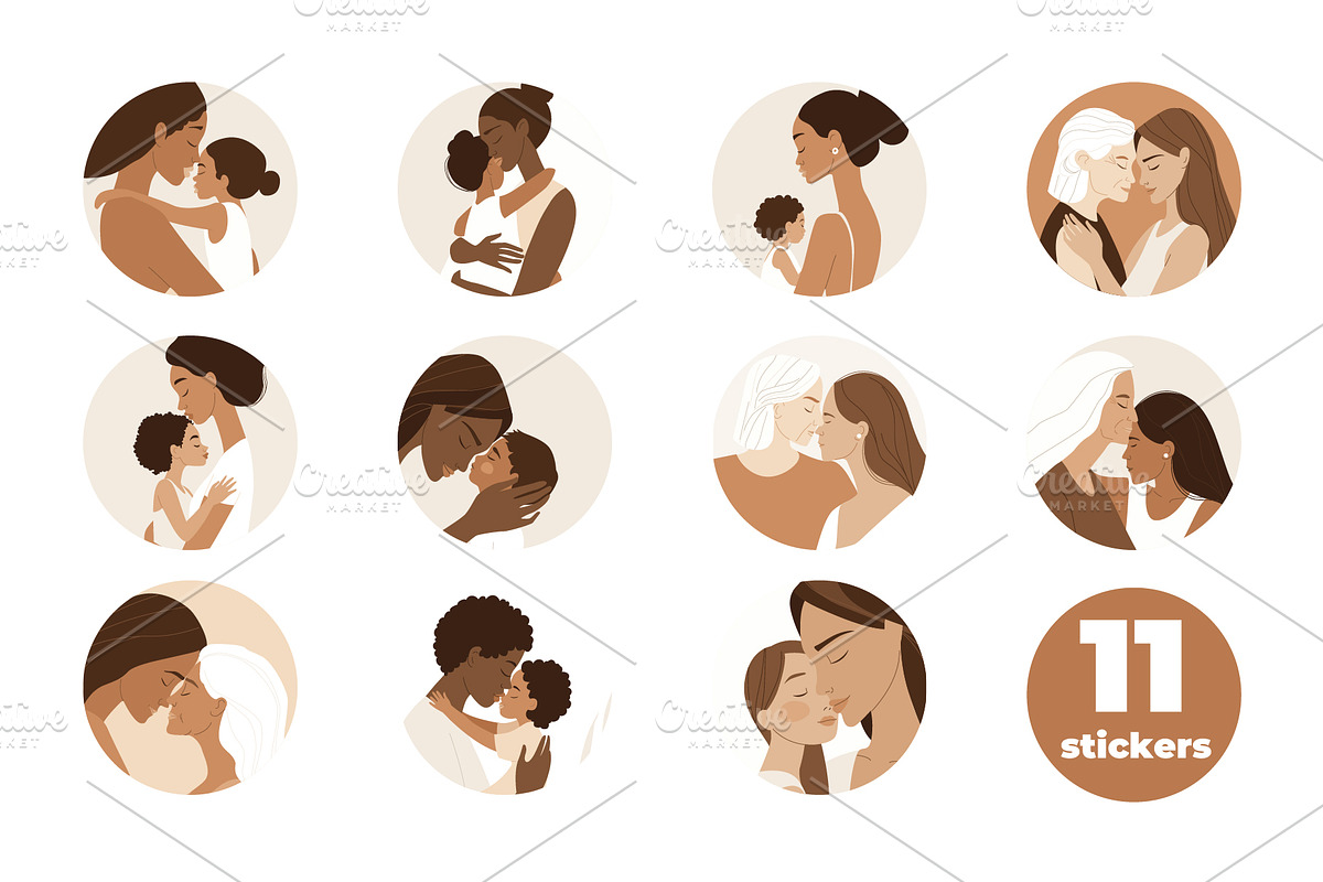 Endless Love – Mother & Child Greeti, a Person Illustration by VasilkovS (Photo 2 of 7)