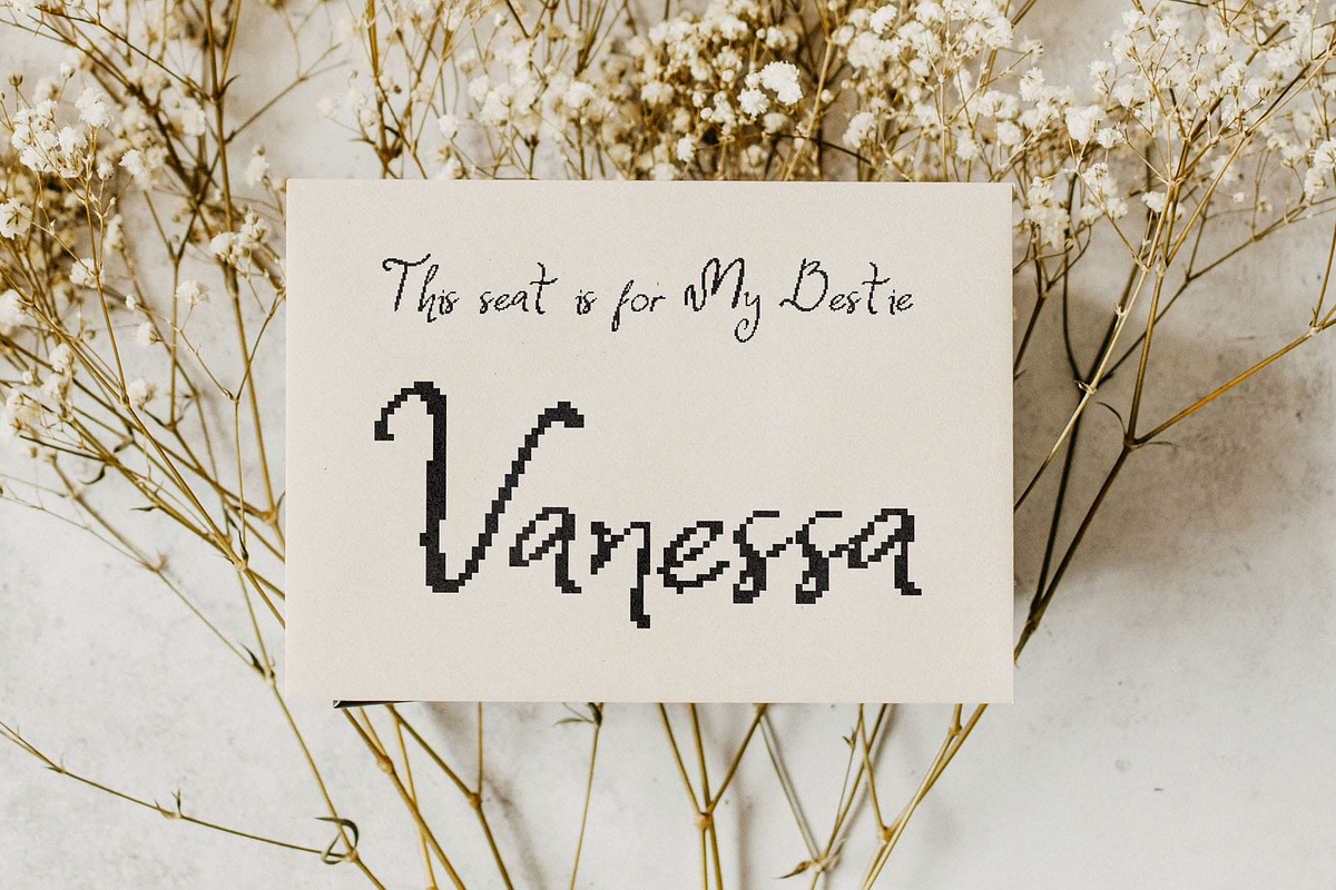 CS Artesia Pixel, a Script Font by Craft Supply Co. (Photo 6 of 8)