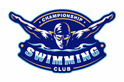 Swimming logo, emblem collection, a Branding & Logo Template by swarnstudio (Thumbnail 2 of 3)
