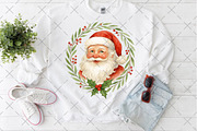 Santa Christmas Wreath PNG, an Illustration by Craft Nest (Thumbnail 4 of 6)