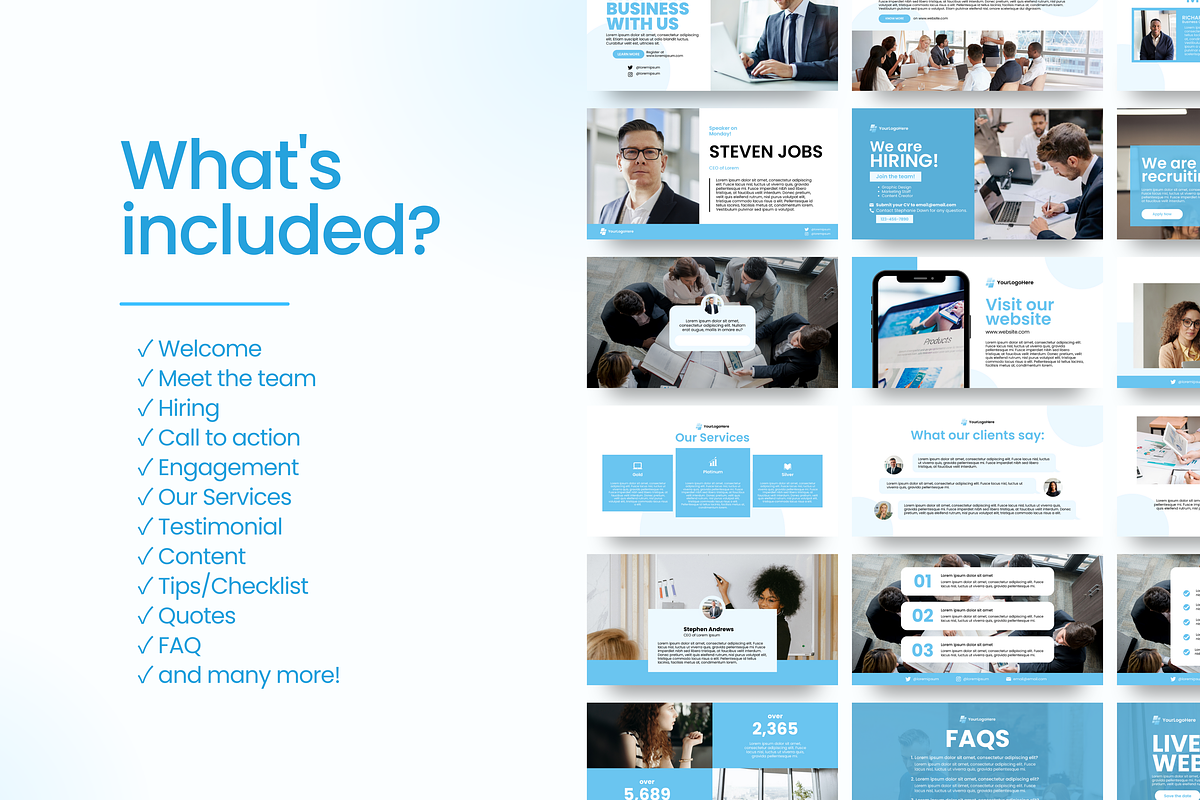 Social Media Post Canva Templates, a Social Media Template by Studio B | Canva Template (Photo 9 of 13)