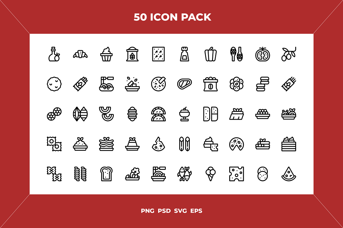 Italian food icons, an Icon by Wencory (Photo 1 of 2)