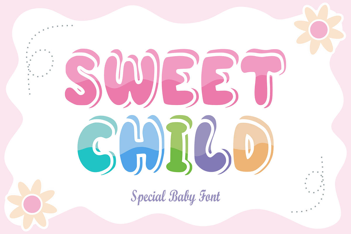 Baby Toys - Cartoon Font Types, a Font by KiddoGlyphs Studio (Photo 2 of 3)