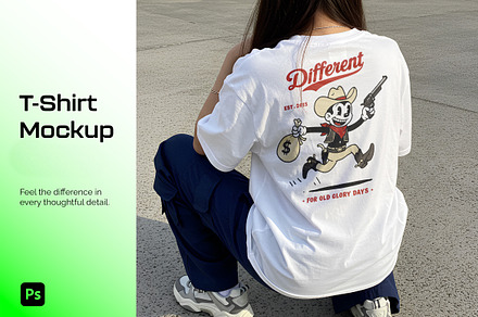 Woman T-shirt Mockup, a Shirt Mockup by Designer Dude