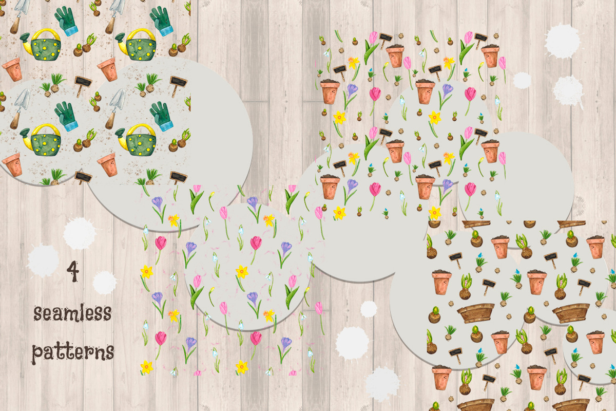 Spring bulbous flowers watercolor, an Object Illustration by DemiLena (Photo 7 of 12)