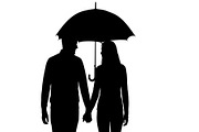 50 Couple Umbrella Silhouette Bundle, an Illustration by Designs_River (Thumbnail 19 of 51)