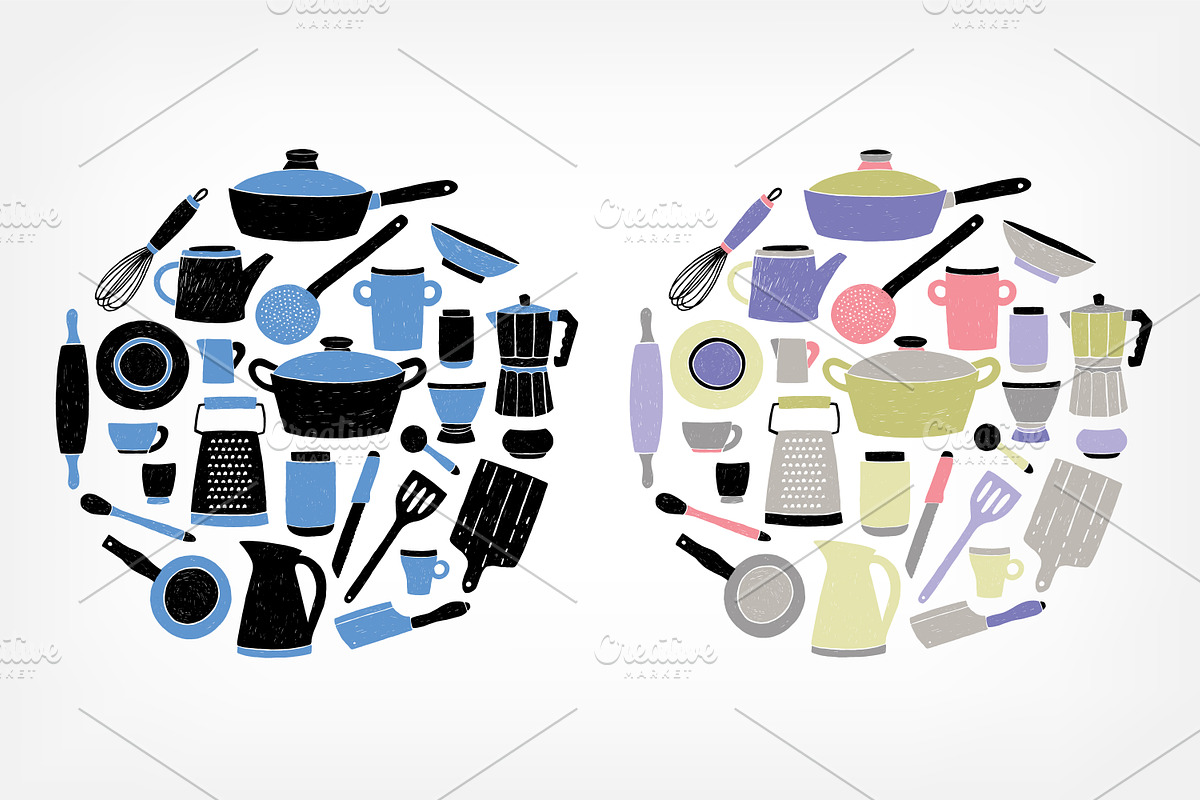 Kitchenware or cookware, a Decorative Illustration by Good Studio