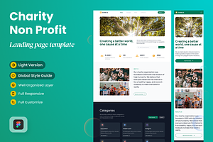OneWorld - Charity Landing Page, a Landing Page Template by SLAB! Design